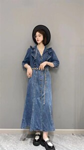 夏季牛仔连衣裙图片