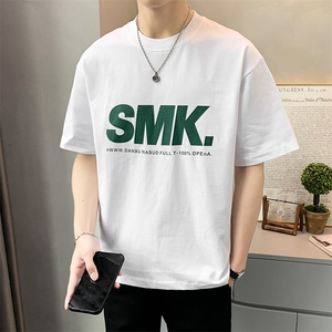 直播店主风夏纯色百搭字母T恤短袖社会小伙A236-23318-P50 控70图片