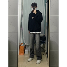 B221美式ins高街暗黑小众铆钉伐木裤牛仔裤LK23145-P65控88，男装牛仔裤，电商B221