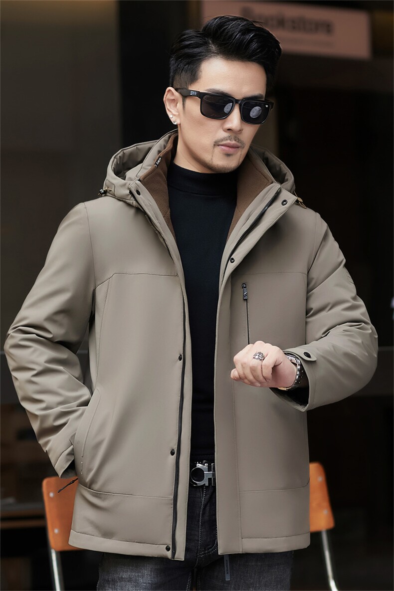 ZMS-M52108新款冬季男士白鸭绒羽绒服可脱卸帽保暖外套修身大衣,男装羽绒服,电商B360