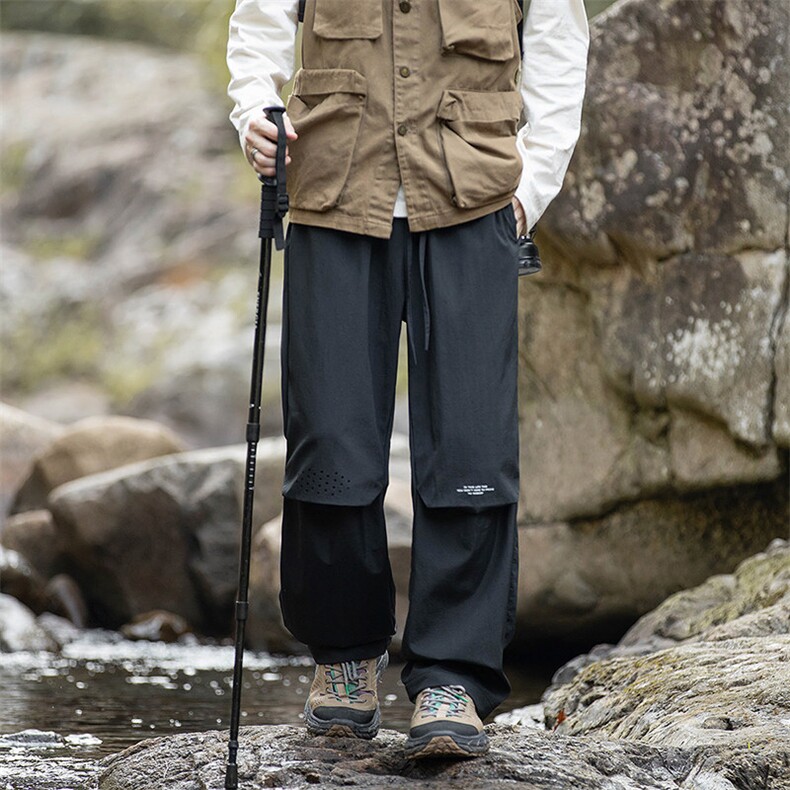 休闲裤男宽松直筒纯色透气登山速干裤DSA157B-K9813-特P35,男装休闲裤,电商A157B