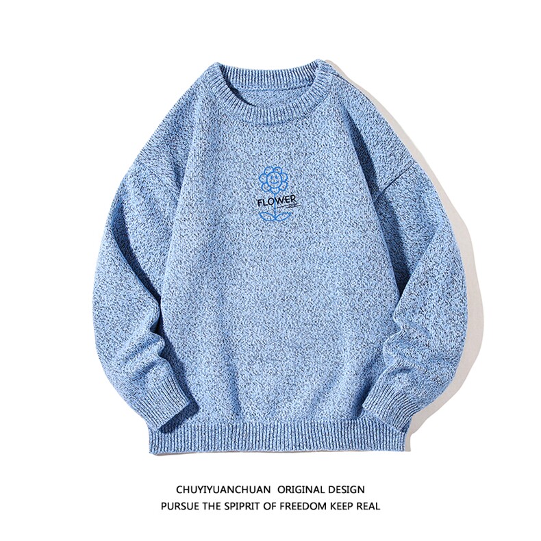 加厚加绒毛衣男大码毛线衣男针织衫M19274-P45加绒款-P65白底,男装针织衫/毛衣,电商A040A