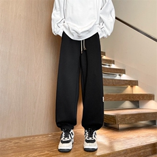 8XL-M束脚运动裤加肥加大码美式高街休闲卫裤阔腿长裤KZ1922/P58，男装休闲裤，电商B238