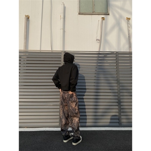 2024/豹纹裤休闲直筒阔腿宽松弯刀高街裤1005-3-SGA862-P55控78