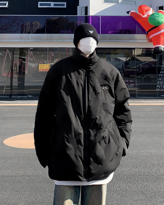新款冬季时尚百搭宽松棉服外套保暖立领上衣情侣款M0137-P98,男装棉衣,星座308B-2