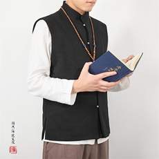 风男装立领中式男士马甲MJ60P80，男装背心/马甲，钱塘802