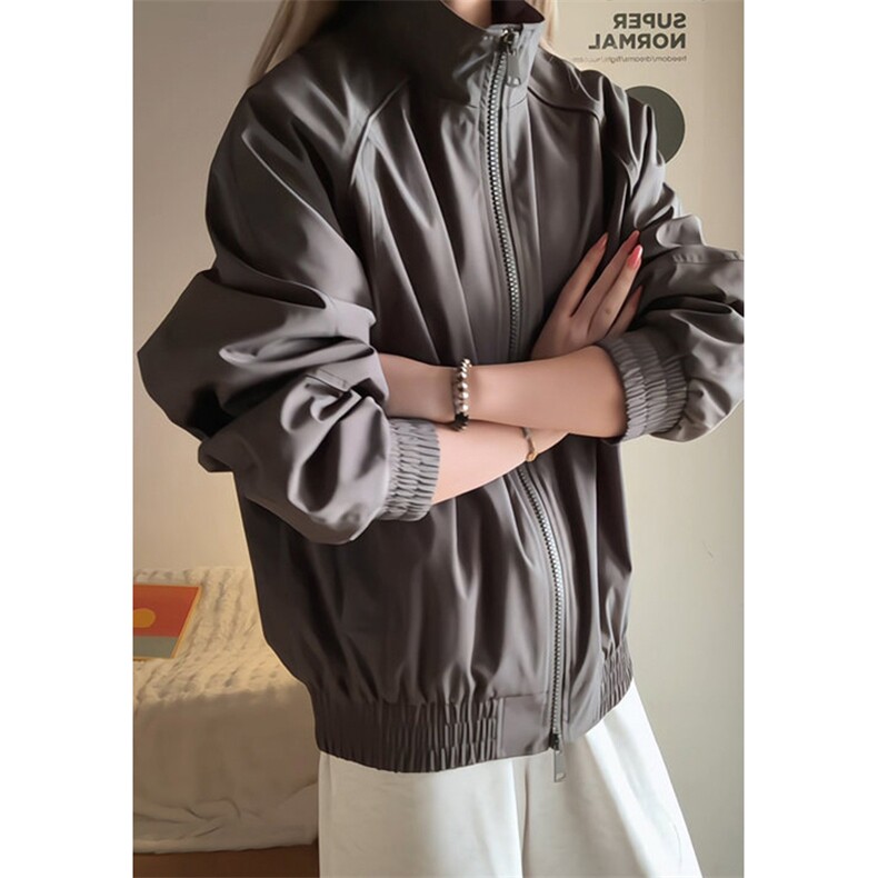 高品质春装新款老钱风美式高街解构立领棒球服飞行夹克休闲外套潮,男装夹克,电商A486