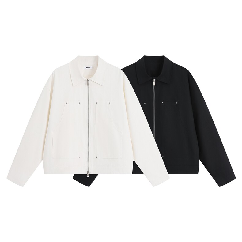 1303B-JK5503-P68108 cleanfit伐木工装夹克铆钉设计外套图片