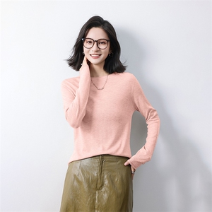 修身减龄百搭舒适女士圆领针织打底衫图片