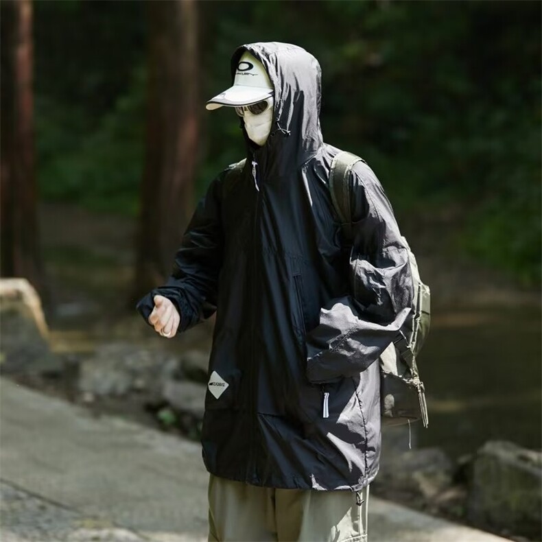 户外防晒衣夏季UPF50+速干防紫外线薄款透气防水连帽防晒外套-F6图片