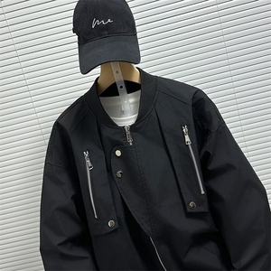 美式高街工装外套男百搭休闲棒球服潮复古飞行员夹克LJK1011-p62图片