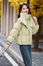 羽绒棉棉服女2024年冬季新款女装时尚休闲韩版连帽立领加厚棉服，女装棉衣/棉服，时尚俏佳人