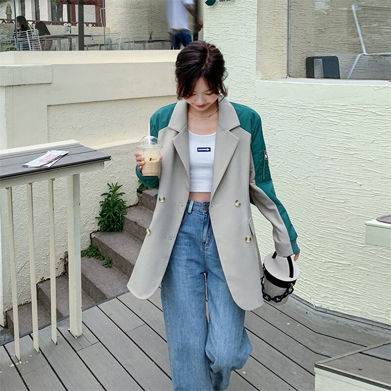 【现货】高品质假两件西服602-P155-K218,女装西装,浙宝189