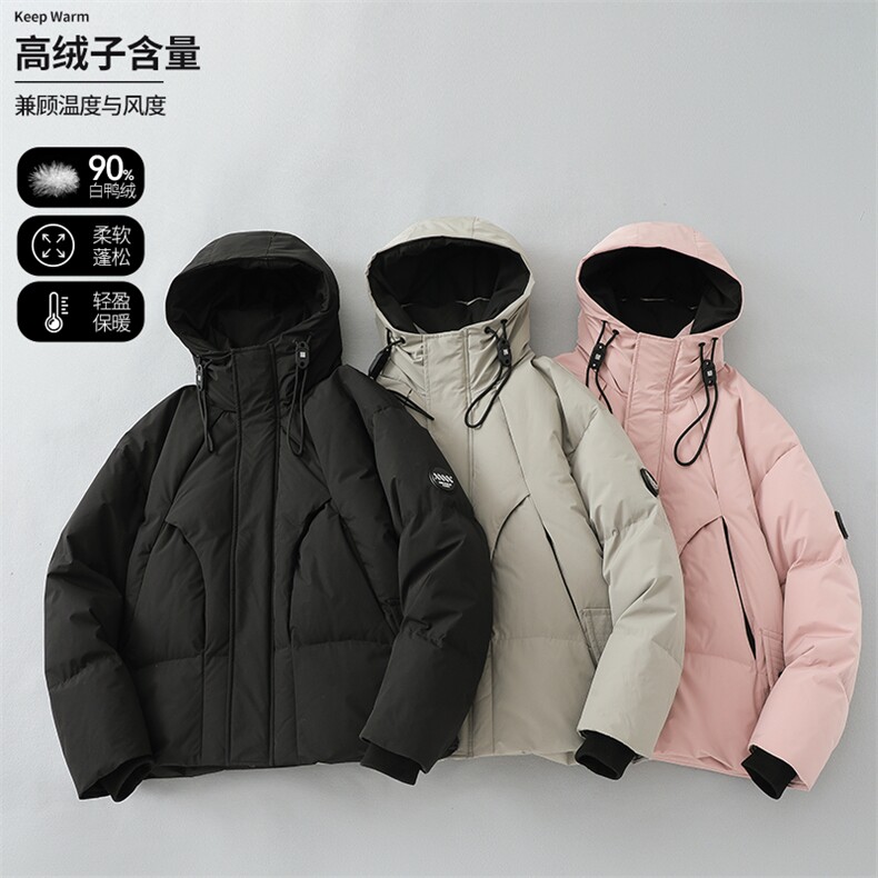 2025冬美式潮牌立领夹克保暖羽绒服男潮牌休闲宽松羽绒服599图片
