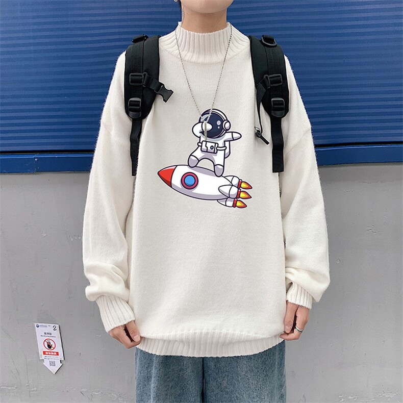 M18158-P45加绒款-P65半高领毛衣男士大码针织衫男毛线衣男,男装针织衫/毛衣,电商A040