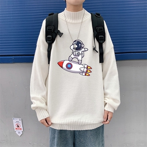 M18158-P45 加绒款-P65半高领毛衣男士大码针织衫男毛线衣男图片