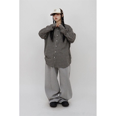 长袖衬衫女士小格子cityboy潮流翻领衬衣春休闲外套女922P45，女装衬衫，星座710