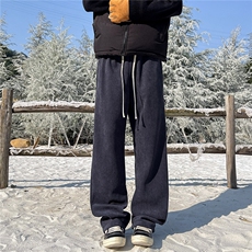 灯芯绒裤子男冬季加绒高个子直筒拖地裤KZ089加长-KZ089加长加绒，男装卫衣，电商B312