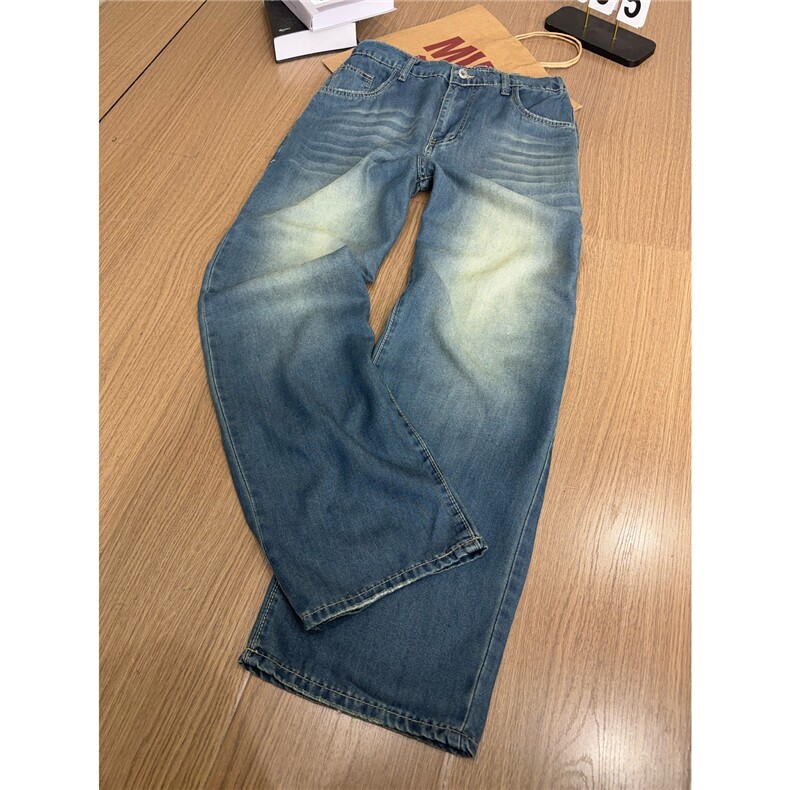 B221美式ins高街宽松直筒莱赛尔冰丝牛仔裤LK25489-特P40控78，男装牛仔裤，电商B221