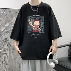 冰丝七分袖t恤男大码五分袖男短袖男中袖Q11392-P30，男装T恤，电商A040