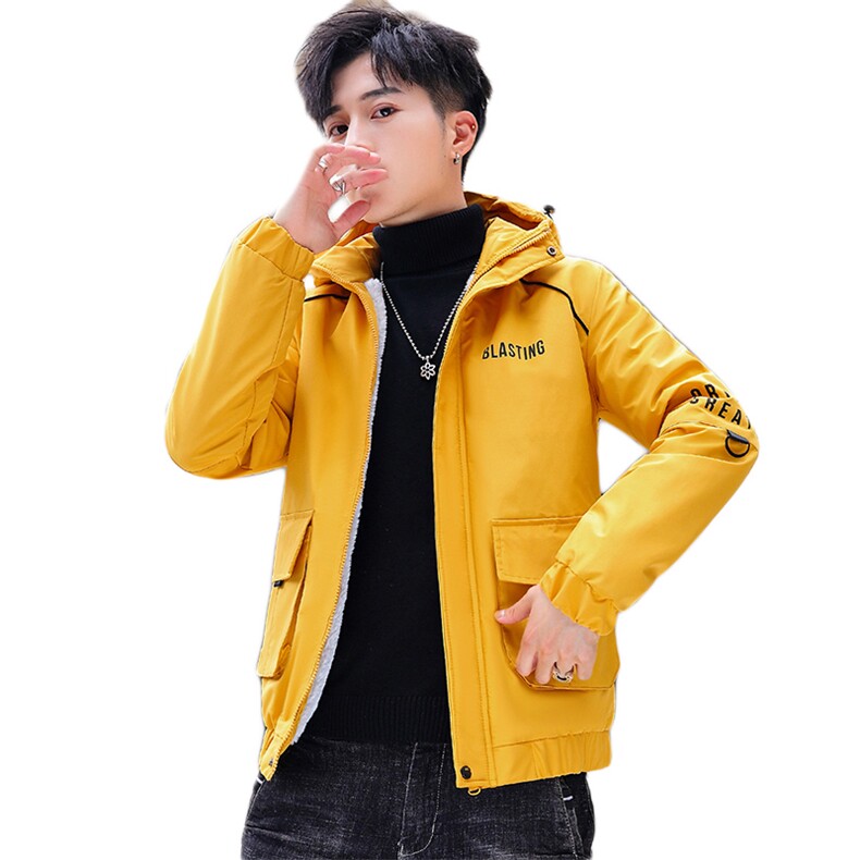 秋冬新款棉服男模特加厚夹克风衣保暖外套工装棉衣黑色862加绒,男装夹克,星座1207