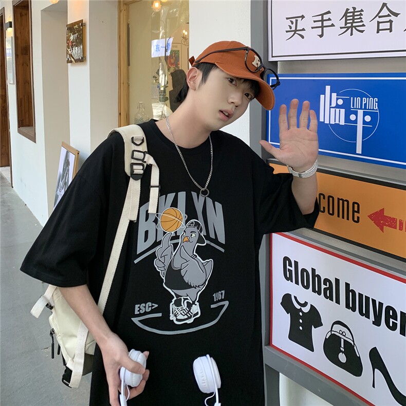 高点击！夏季大码青少年中性宽松t恤短袖半袖体恤A422-1-DT13-P28图片