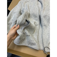 灰色抓绒衣外套男cleanfit拉链立领美式复古开衫卫衣LA2399-P69，女装短外套，星座1008