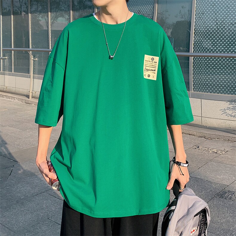 DX56P35港风纯短袖青少年学生百搭休闲潮流宽松T恤纯上衣,男装T恤,星座1204-3