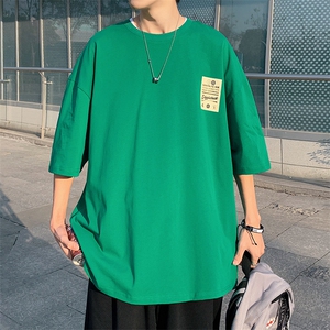 DX56P35港风纯短袖青少年学生百搭休闲潮流宽松T恤纯上衣