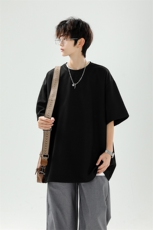 8XL-M高品质重磅棉光版纯色短袖T恤百搭款半截袖五分袖DX332特P23，男装T恤，电商D206-1