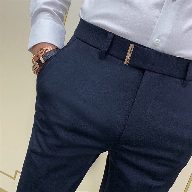 春季西裤男修身直筒高级感商务休闲裤男士裤长裤615—P55,男装西裤,电商B368