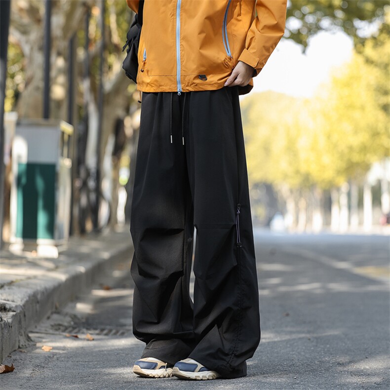春季新款男女同款伞兵裤直筒弯刀休闲裤DSA157B-K2603-TP38图片