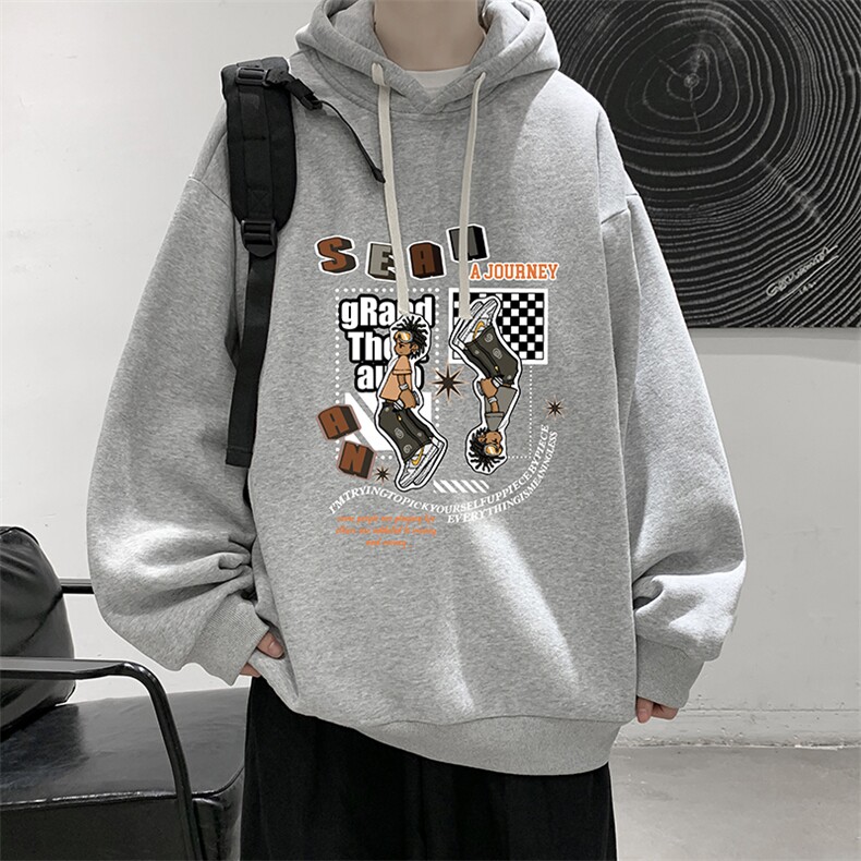 纯棉连帽卫衣男大码运动帽衫宽松薄WY2282-P35,男装卫衣,电商A040