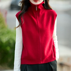 2025百搭时尚简约马甲开衫，女装羊毛衫，哲奥羊绒