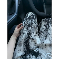 扎染满印裤子男夏季薄款美式街头hiphop高级感宽松直筒春秋休闲裤，男装休闲裤，电商A086-1