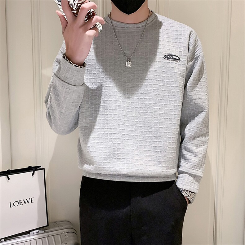 2025春季华夫格卫衣男潮流时尚休闲卫衣A9651-P45（控68）,男装卫衣,星座210-3