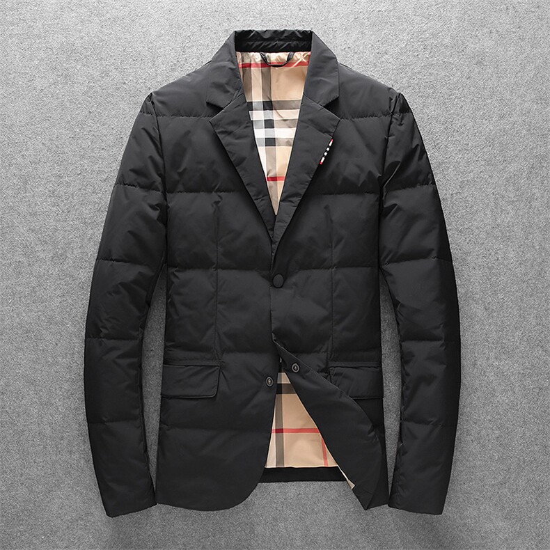 新款男士羽绒服西装羽绒时尚外套2216p270控价355图片