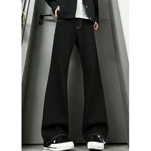 弯刀牛仔裤男女款美式cleanfit裤子修身直筒不贴腿微喇裤 N8281图片