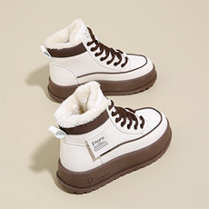 2024新款秋冬潮流百搭加绒加厚保暖休闲鞋高帮棉鞋女潮，女鞋休闲鞋，电商A223