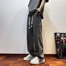 k1076-p48-控68现货宽松拉链cleanfit牛仔裤马丁靴黑暗，男装牛仔裤，星座116