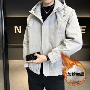 3916P1352025新款棉服加棉冲风衣夹克棉衣外套控卷后195