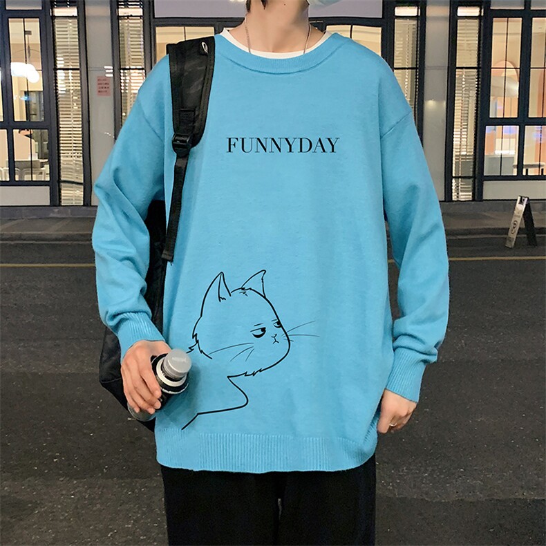 M67149-P45加绒款-P65圆领毛衣男大码针织衫男毛线衣线衫,男装针织衫/毛衣,电商A040