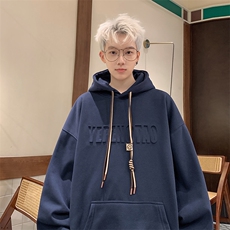 抖音品质现货2025春装新款美式钢印连帽卫衣A158-WY66-P55，男装卫衣，电商A158