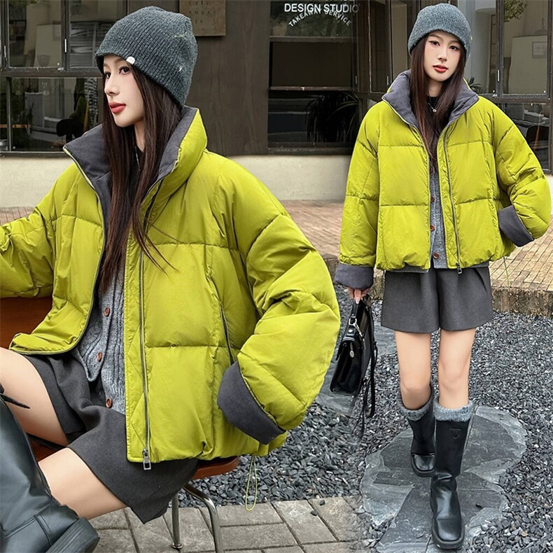 2025年冬季新款时尚潮流90白鸭绒舒适柔软短款羽绒服,女装羽绒服,超帛