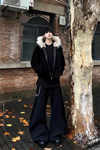 【有货】可拆卸毛领廓形棉服开衫外套 WT7200 特P95图片