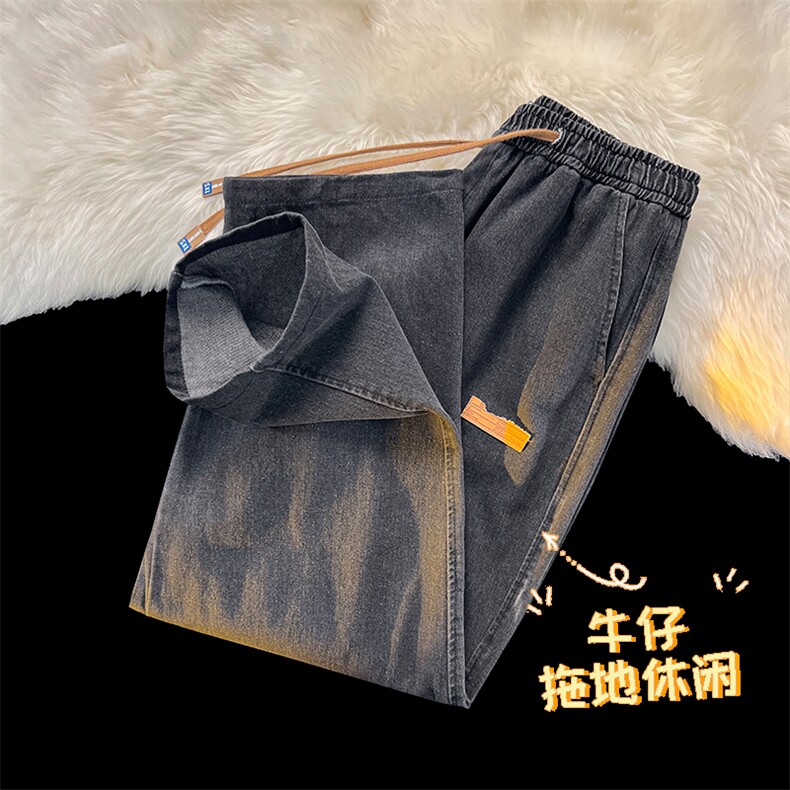 保暖加绒时尚带标牛仔长裤加绒加厚面料K825-特批37加绒特批47,男装牛仔裤,星座718-1