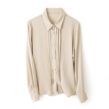 重磅真丝衬衫女长袖2023年秋季新款设计感小众飘带高端真丝上衣，女装衬衫，阿舍尔精品