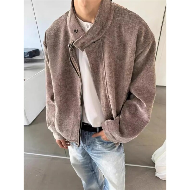 氨触感树纹肌理千鸟格内里哈灵顿夹克外套JK6025特P95,男装夹克,星座908-1