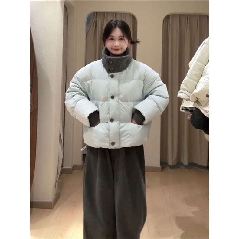 韩系奶乎乎慵懒感棉服马甲叠穿灰色针织衫女秋,男装针织衫/毛衣,星座1210-1