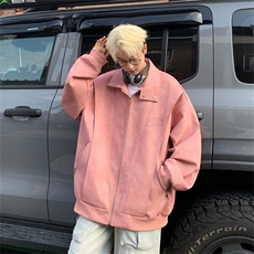 XJ416-特85控148秋季PU皮衣外套男机车服字母刺绣大码宽松夹克，男装夹克，电商B370
